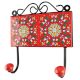 Red Ceramic Floral Tile Hook Online
